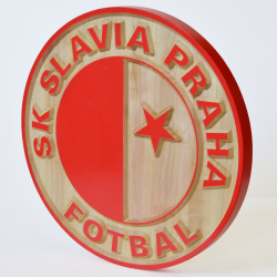 3D dřevěné logo SK Slavia Praha