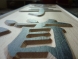 karate znak plastika drevo detail